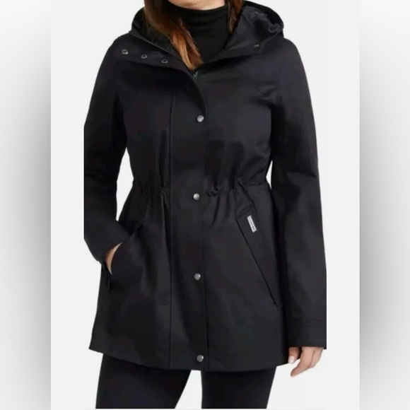 🔥NWT Hunter Ladies' Rain Jacket Size Large Black water repellent - Picture 1 of 10
